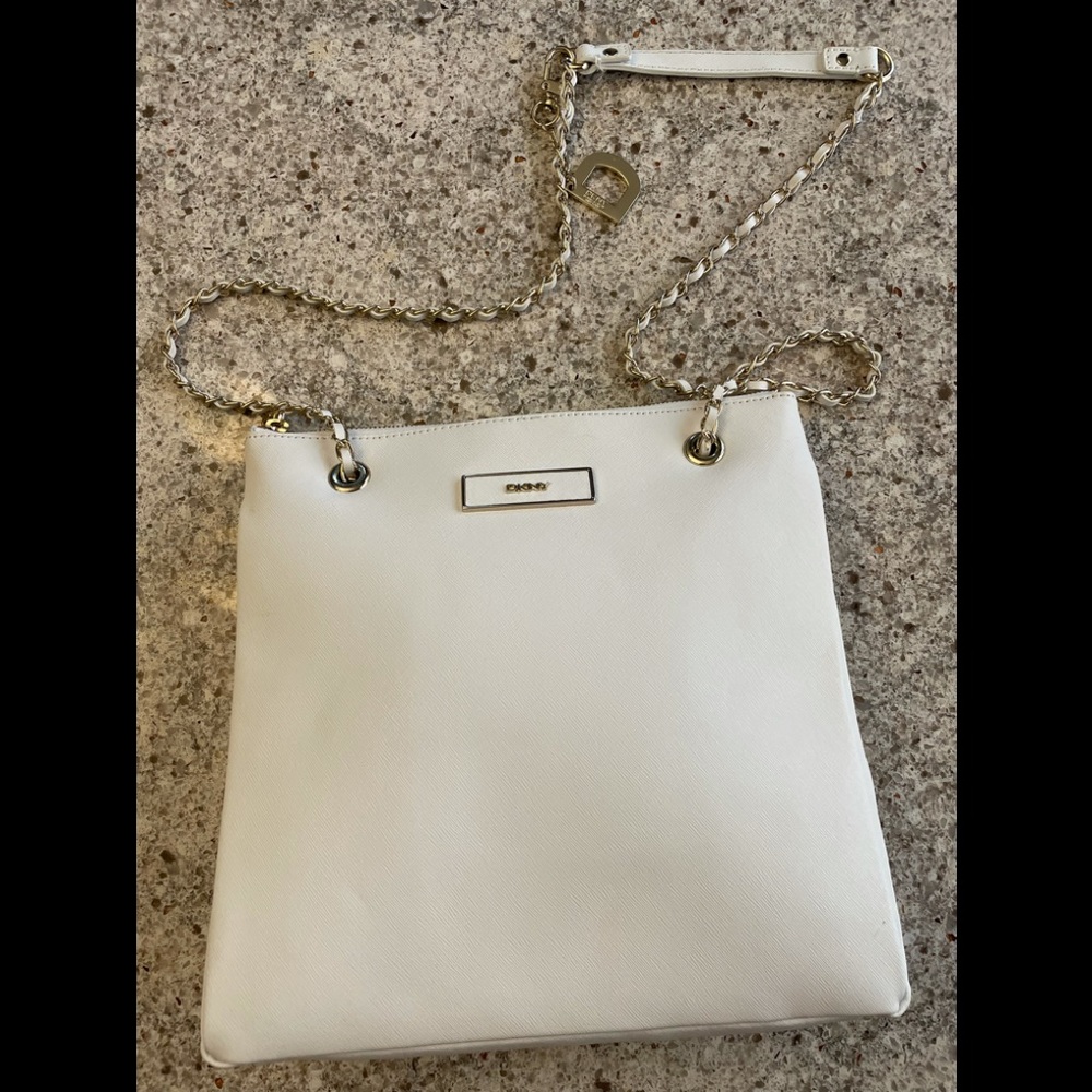 DKNY white purse